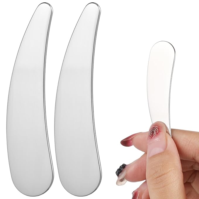 minkissy Makeup Spatula Small Metal Cosmetic Spatula Stainless