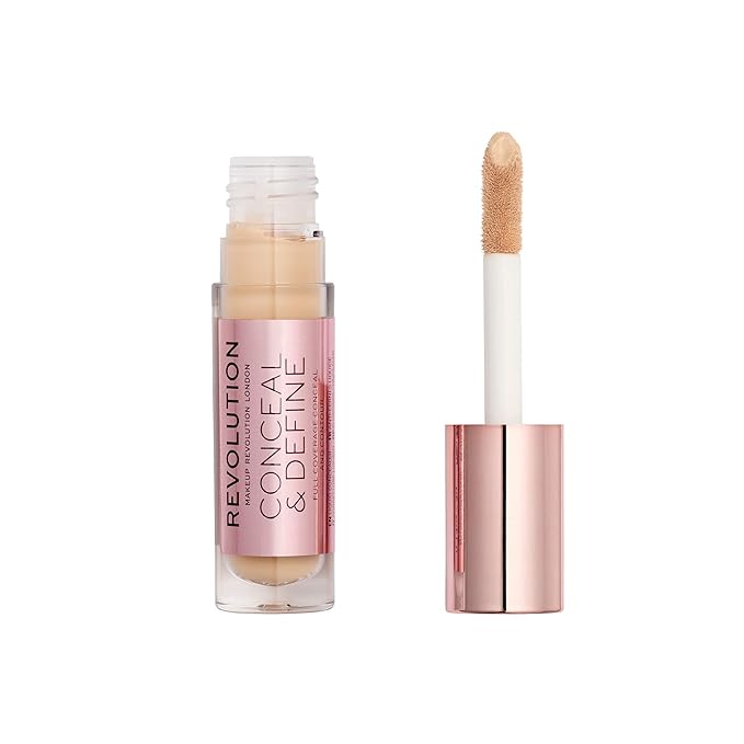 Makeup Revolution Conceal & Define Concealer, Full Coverage 4ml