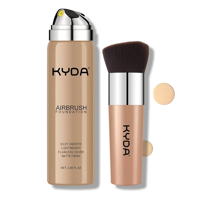 KYDA AirBrush Foundation Spray, Silky Foundation Mist Makeup, Natural Beige