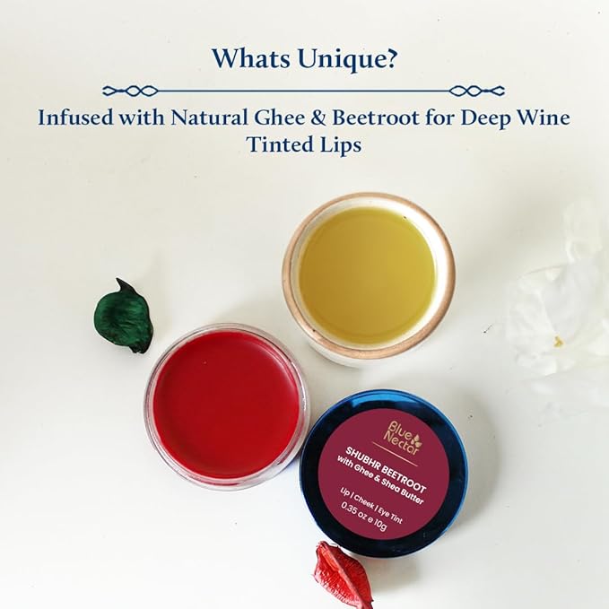 Blue Nectar Lip Tint Balm for Deep Wine Organic