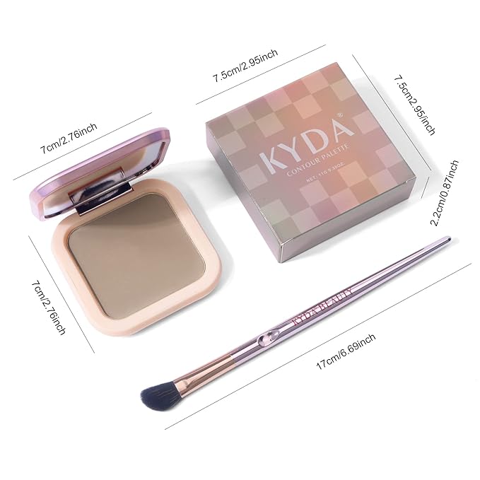 KYDA Face Sculpting Contour Palette, Smooth Matte Contour Contour Makeup-TAUPE