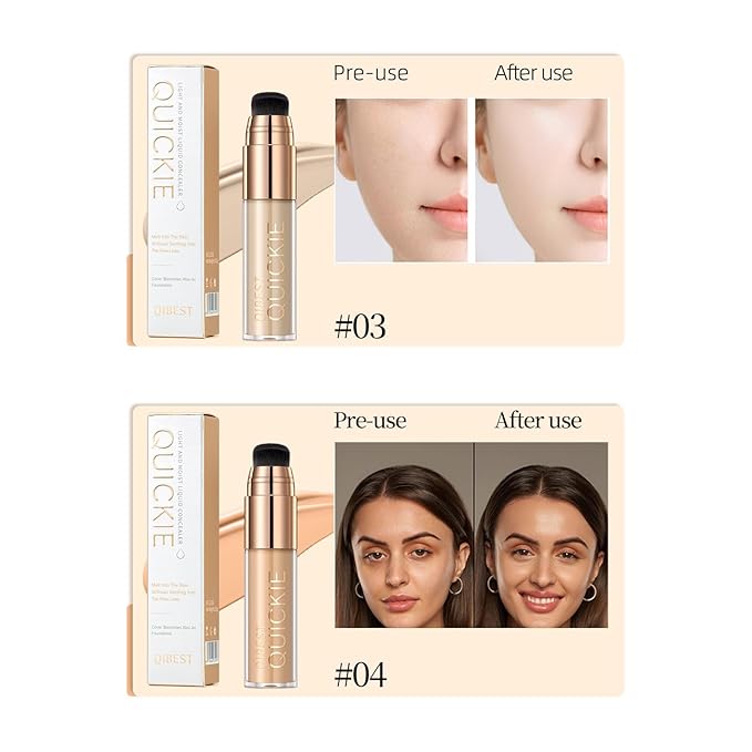 Mattte Liquid Concealer Foundation, Silky Foundation Mist Makeup, Finish (#04)