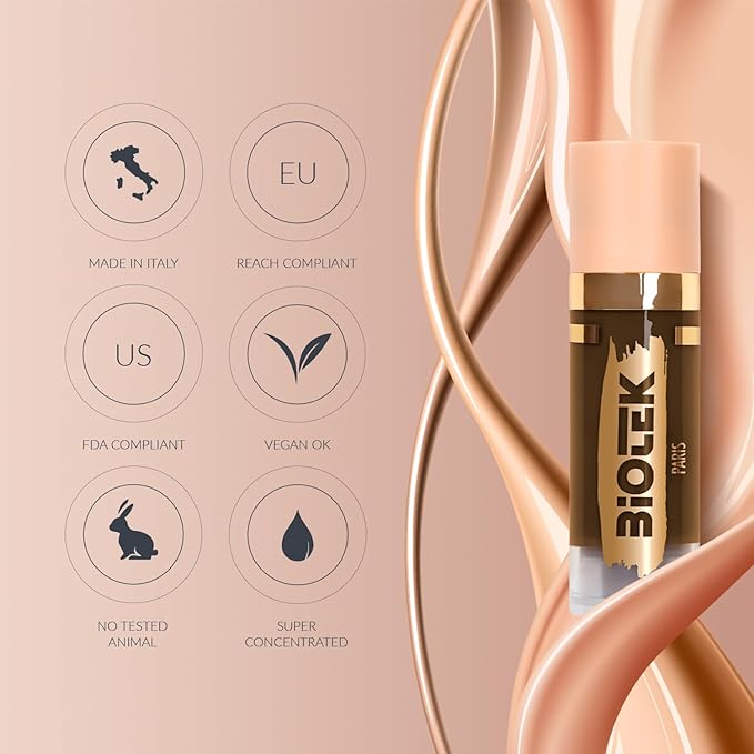 Biotek Lip Pigment for Permanent Makeup - Light Brown Color for Lip - Made in Italy - Romantic 0,24 fl.oz.