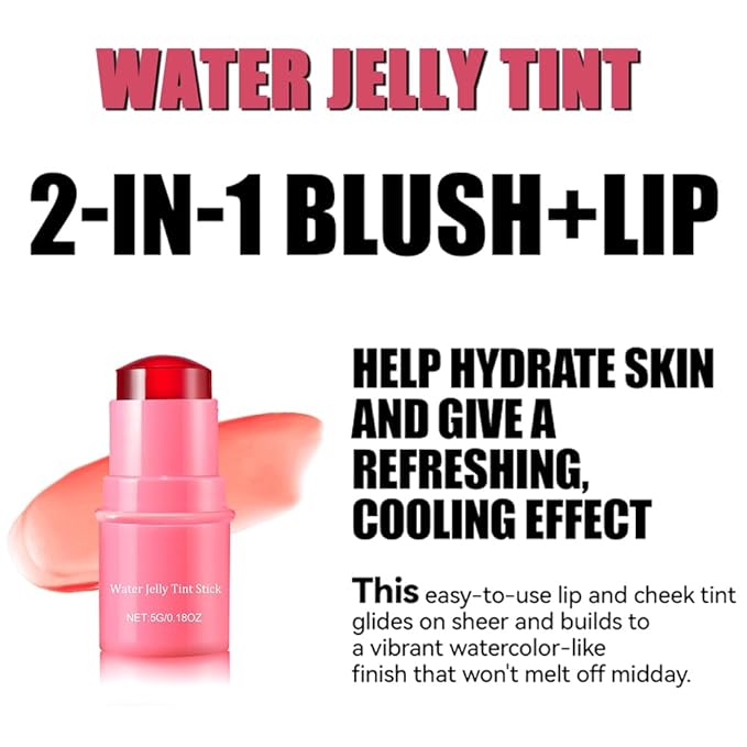 3 Colors Water Jelly Tint Stick, Milk Cooling Cooling