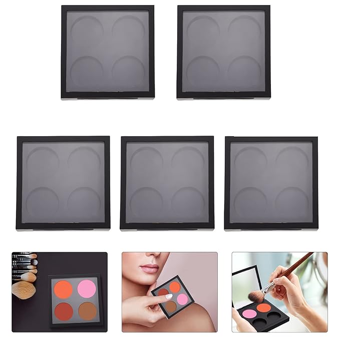 Metal Tray 5 Pcs Empty Magnetic Makeup Containers