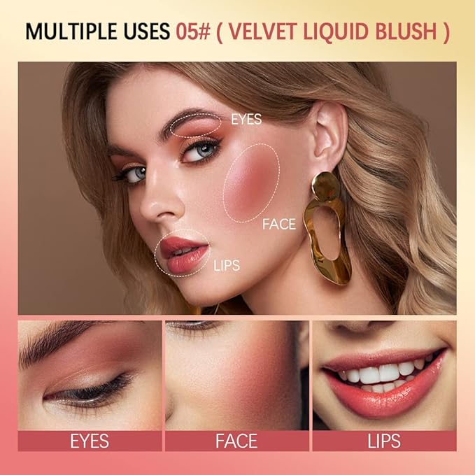 Liquid Blush,Soft Cream Face Blush, Dewy Cheek Tint, - HOPE)