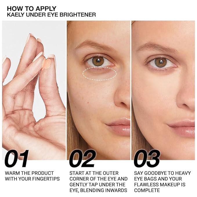 evpct 2Pcs under Eye Brightener, Nourishing Luminous under & 10#