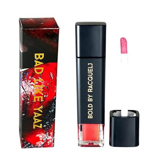 Highly Pigmented Burnt Orange Lip Gloss | Ultra Hi Beam Gloss Effect, Hydrating, Non-Sticky, Long Lasting, Shimmery Finish, Cruelty Free - Bad Like Yaaz Collection (Hot Catty)