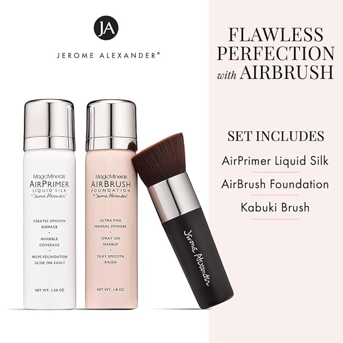 MagicMinerals AirBrush Foundation Set by Jerome Alexander – Skin (Medium)