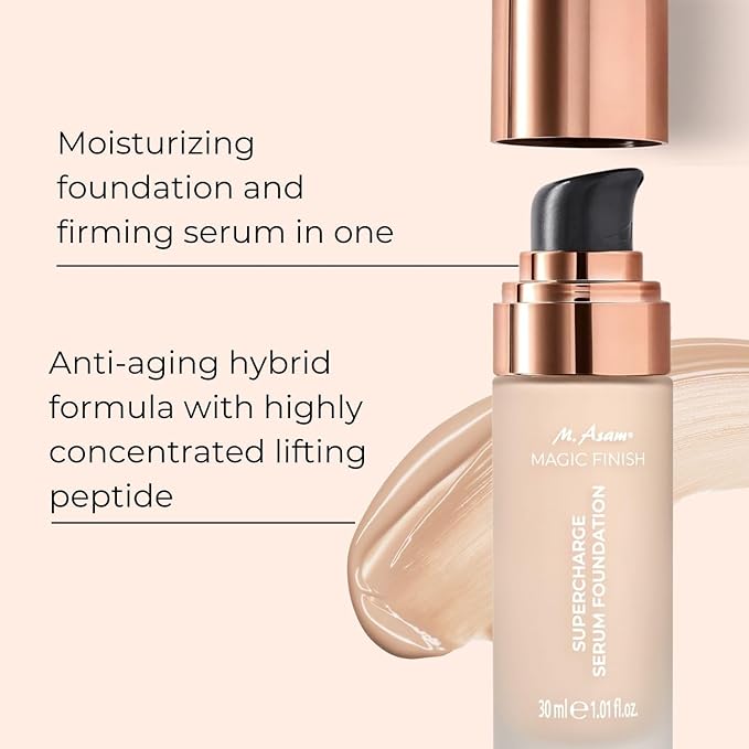 M. Asam MAGIC FINISH Supercharge Serum Foundation Soft 1.01 Fl Oz