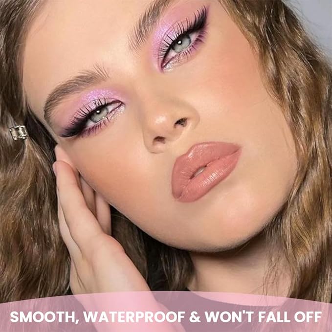 16Colors Light Purple Pink Brown Nude Basics Matte Eyeshadow Palette,Eye Shadow Travel Makeup Palette all in one Long Lasting Waterproof Ultra-Blendable,Great for Travel Gift Kit