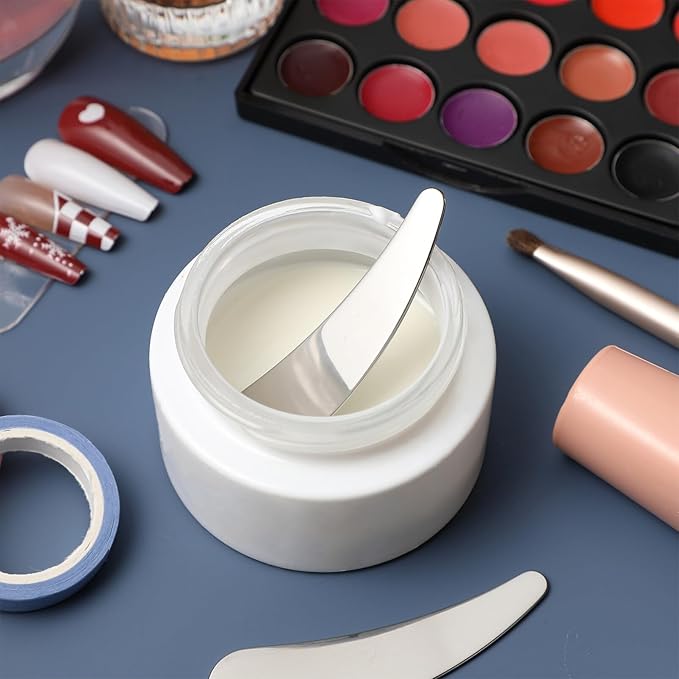 minkissy Makeup Spatula Small Metal Cosmetic Spatula Stainless