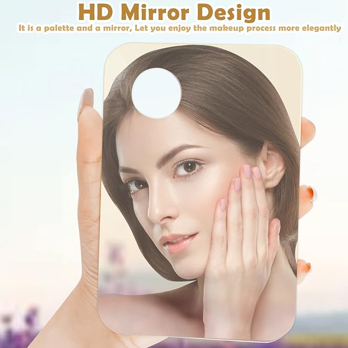 2Pcs Acrylic Makeup Mixing Palette with 2 Pcs