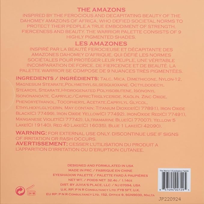 Juvia's Place Warrior 2 Eyeshadow Palette - Professional