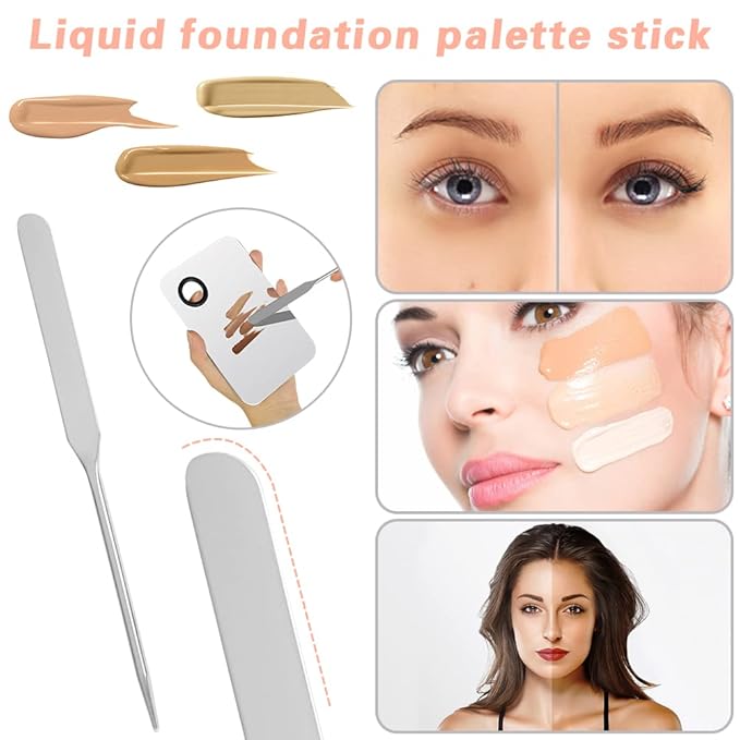 6PCS Makeup Mixing Palette, Stainless Steel Cosmetic Makeup