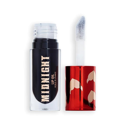 Revolution Beauty Truly Sinful Midnight Black Lip Glaze Oil, Halloween Lip Costume Makeup, Vegan & Cruelty-Free