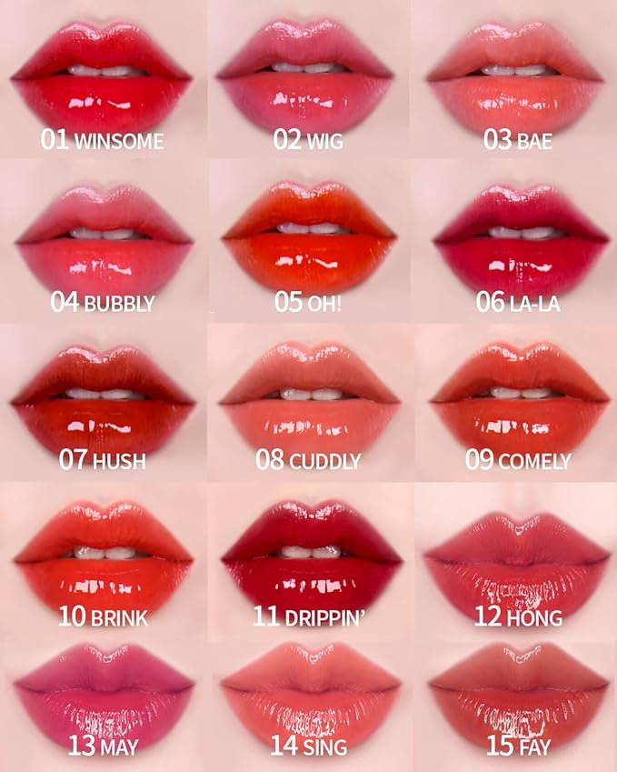 HOLIKA HOLIKA Heart Crush Glow Lip Tint Air – Korean Lip Tint with High Shine Juicy Fruit Jam Colors Lip Stain – Hydrolyzed Collagen & Vitamin C (13 MAY)