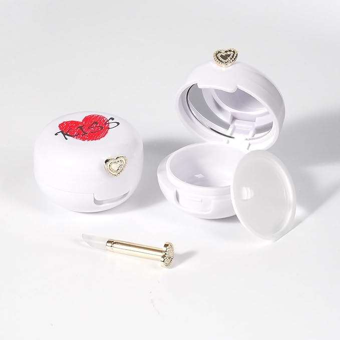 2 Pack Lip Balm Containers,Plastic Portable