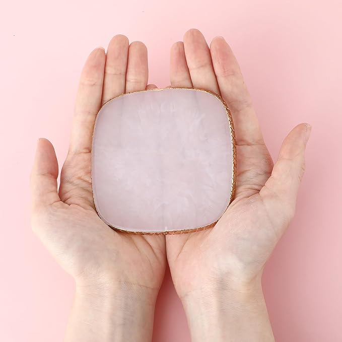 Resin Nail Art Palette Gold Edge Nail Holder