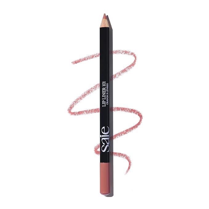 Saie Lip Liner 101 - Lip Pencil Made with a Creamy, Soft Matte Formula for a Naturally Framed or Fully Filled Look - Supercharged with Shea Butter & Jojoba Oil - Wink (.05 oz)