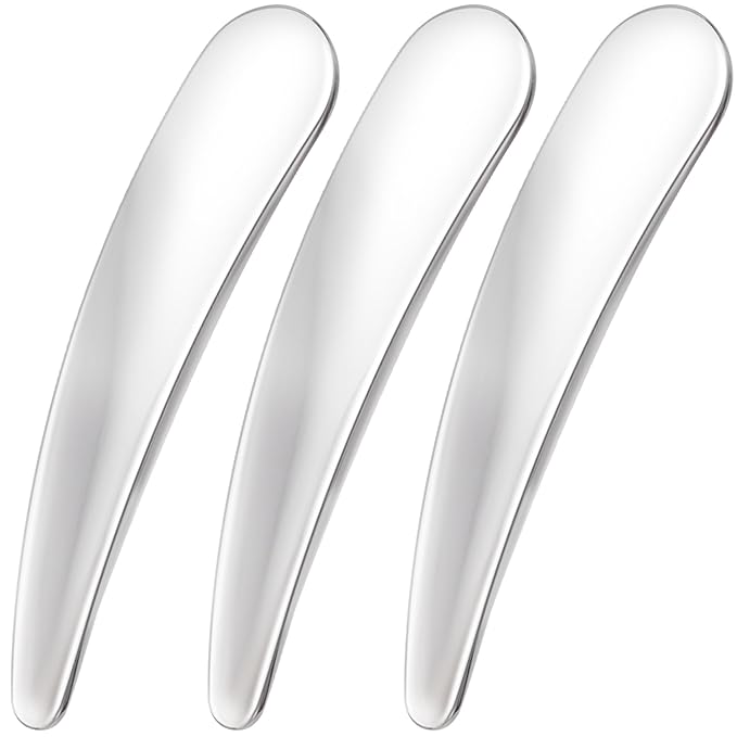 3pcs Mini Metal Makeup Spatula, Reusable Cosmetic Cream