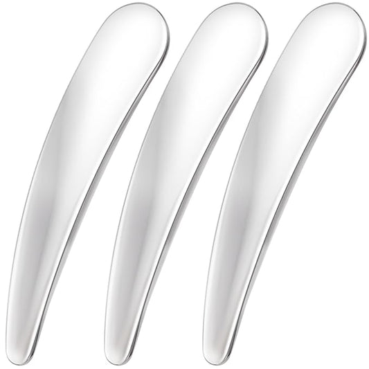3pcs Mini Metal Makeup Spatula, Reusable Cosmetic Cream