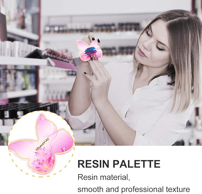 Minkissy 2pcs Resin Nail Art Palette Polish Holder