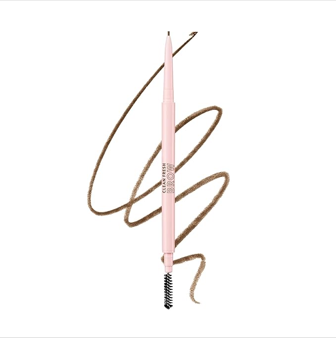 Covergirl Clean Fresh Brow Nano, 400 Soft Brown, Eyebrow Pencil, Ultra-Precise Tip, Waterproof, Transfer-Resistant, Built-In Spoolie, Vegan Formula, 0.001oz