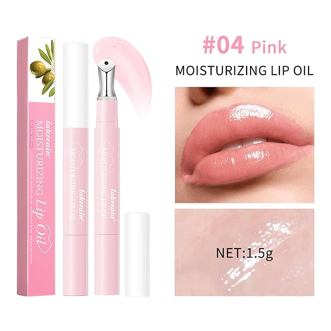 Watery Essence Lip Glaze,Moisturizing Nonstick Tinted Gloss Lip Oil,Glowy Lipstick, Long-Lasting Lip Stain, Lightweight Lip Tint, Jelly Hydrating Lipgloss for Women