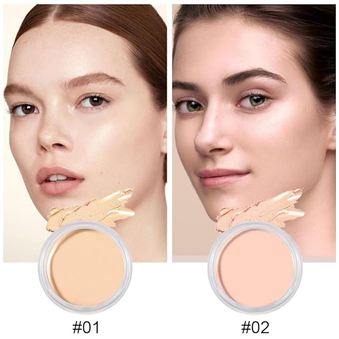 Kaely 2Pcs Cream Pot Concealer Full Coverage Set,Conceal