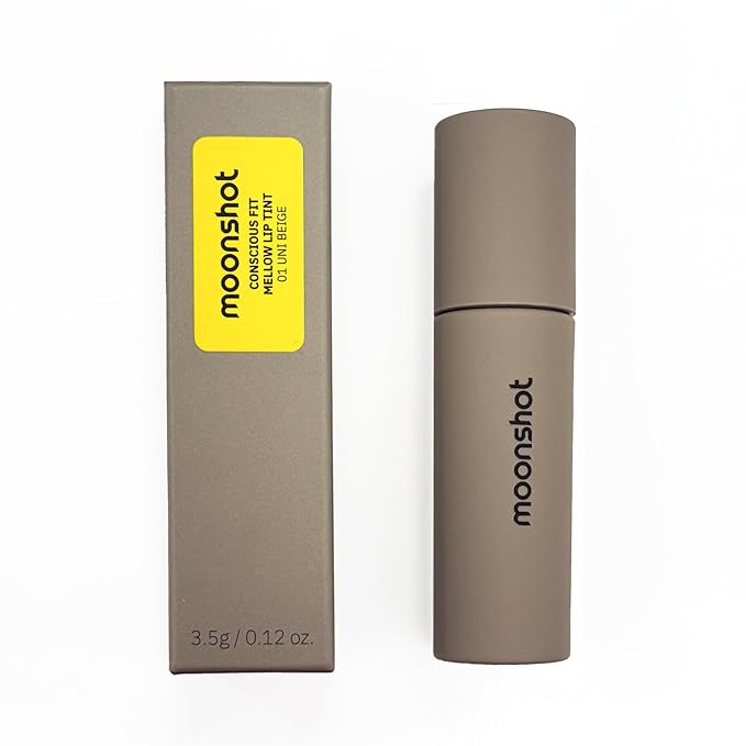 Moonshot KOREA Conscious Fit Mellow Lip Stain Longwear, Weightless, Not Animal Tested,Glow-Boosting, Long-Lasting, Comfortable, Non-Sticky,k-beauty, (Uni Beige, 01)
