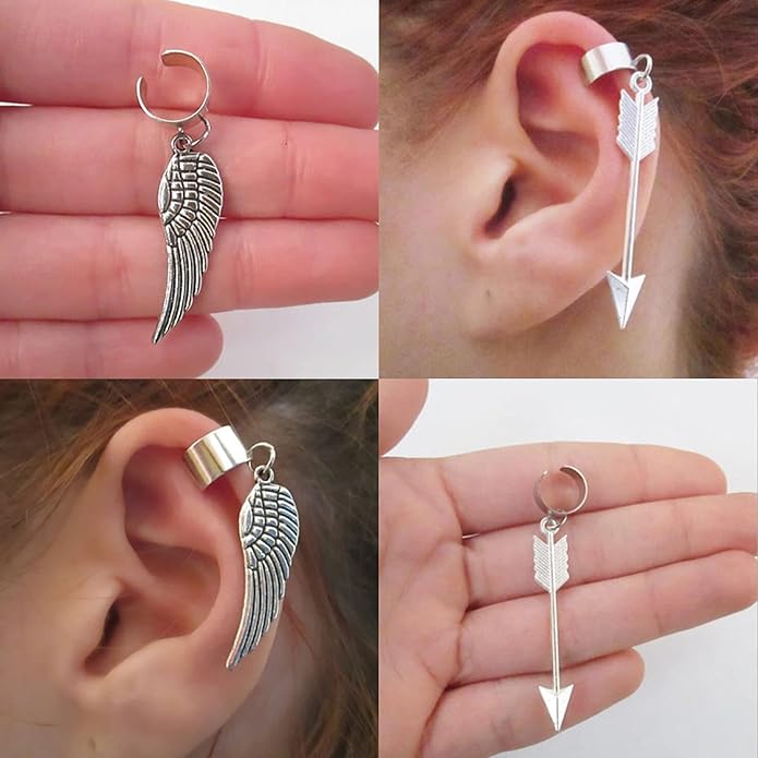 Angel Wings Ear Cuffs 3Pcs Arrow