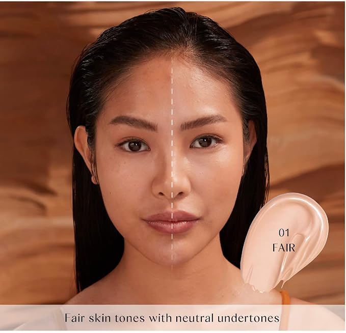 HUDA BEAUTY GloWish Multidew Vegan Skin Tint Foundation 01 Fair