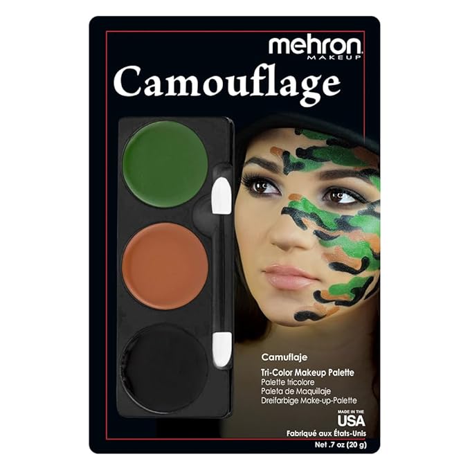Mehron Makeup Tri-Color Character Makeup Palette | Halloween, 7 oz