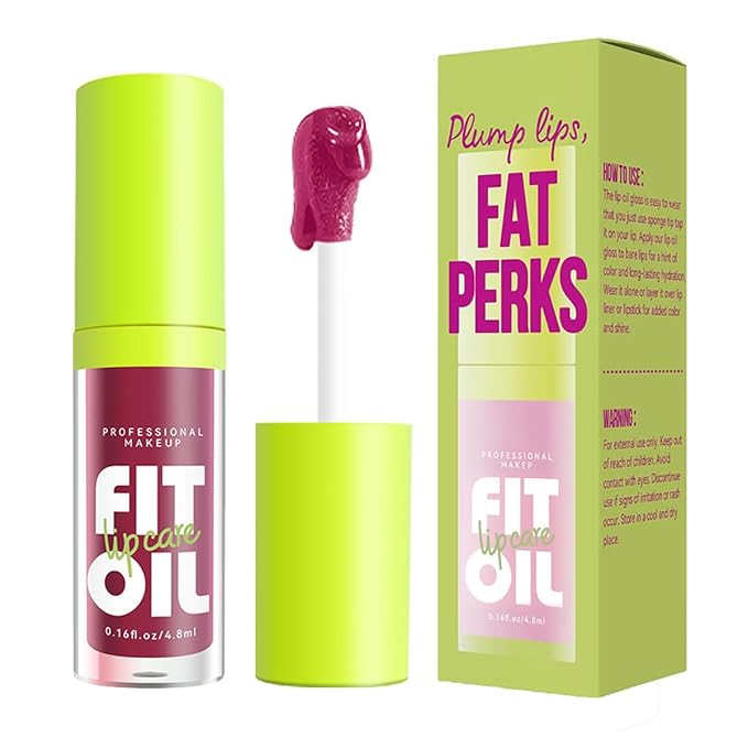 8 Colors Lip Oil Lip Glaze, Hydrating Lip Glow Oil Big Brush Head Shiny Moisturizing Lip Gloss, Long Lasting Non-sticky Fresh Transparent Tinted Plumping Lip Oil (# 04)