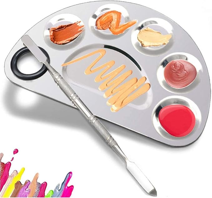 Makeup Palette Stainless Steel Cosmetic Palette 6-well