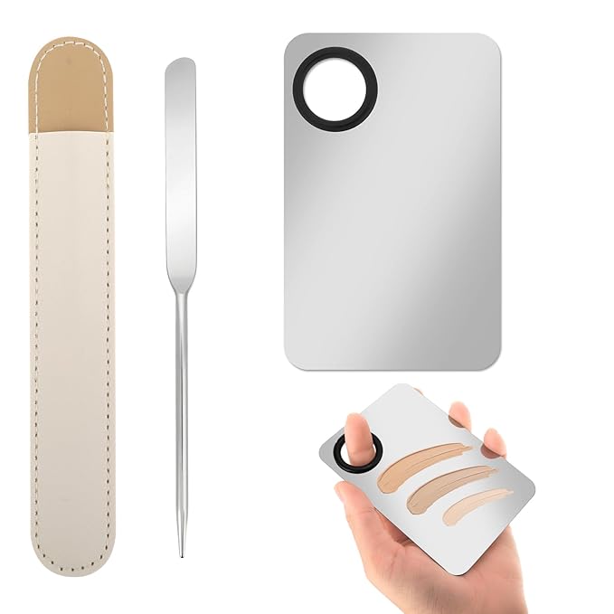 Foundation Spatula Set - Stainless Steel Makeup Mixing
