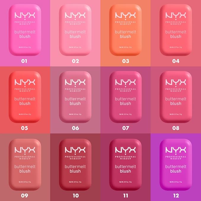 NYX PROFESSIONAL MAKEUP Buttermelt Powder Blush, Fade and Transfer-Resistant Blush, Up to 12HR Make Up Wear, Vegan Formula - Butta With Time