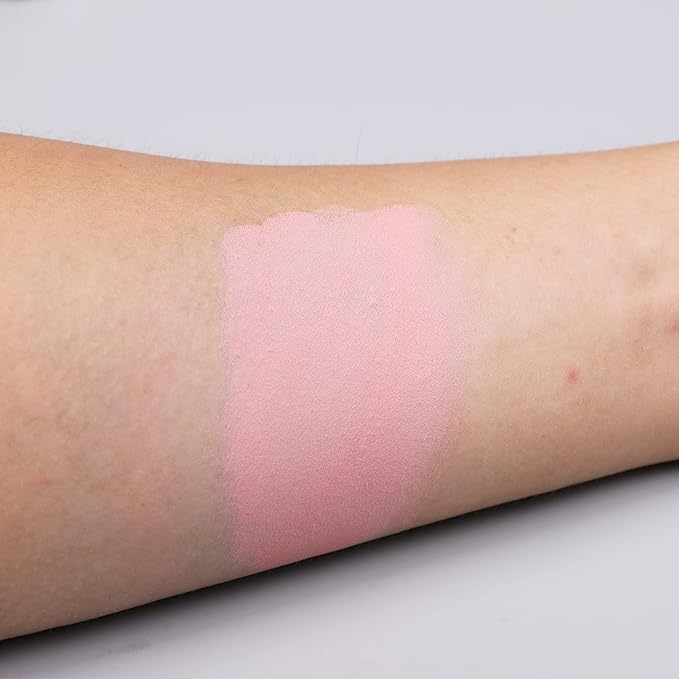 ISMINE Single Eyeshadow Powder Palette, Matte Light Pink, High Pigment, Longwear Single Eye Makeup for Day & Night