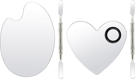 yueton 2SET Stainless Steel Color Palette Makeup Mixing