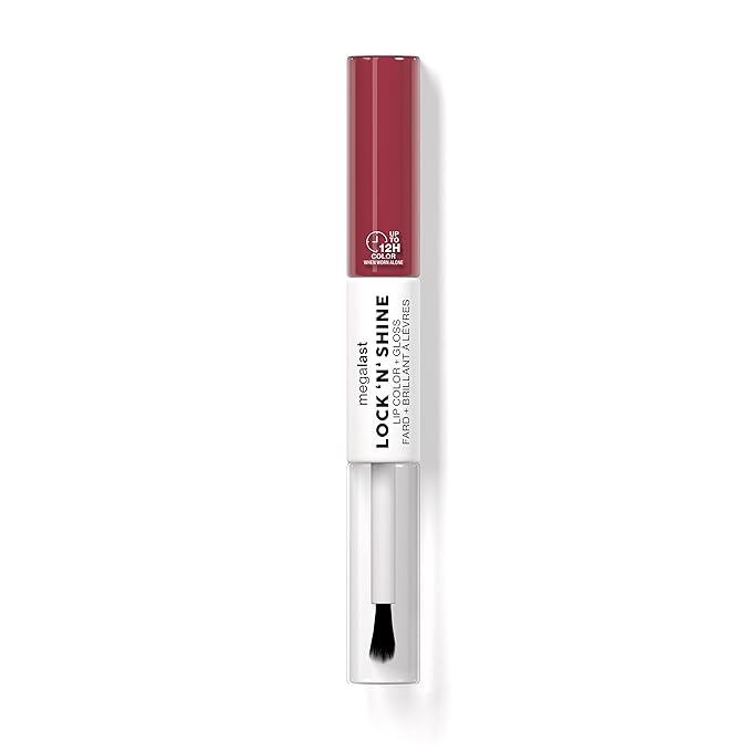wet n wild Megalast Lock 'N' Shine Lip Color + Gloss Utaupia (Pack of 2)