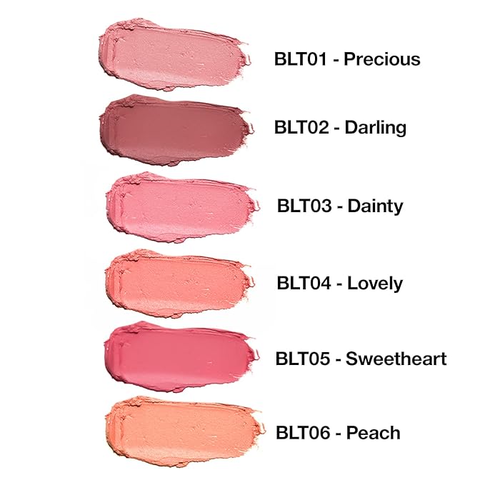 Palladio I'm Blushing 2-in-1 Cheek and Lip Tint, Buildable Lightweight Cream Blush, Sheer Multi Stick Hydrating formula, All day wear, Easy Application, Shimmery, Blends Perfectly onto Skin, Peach