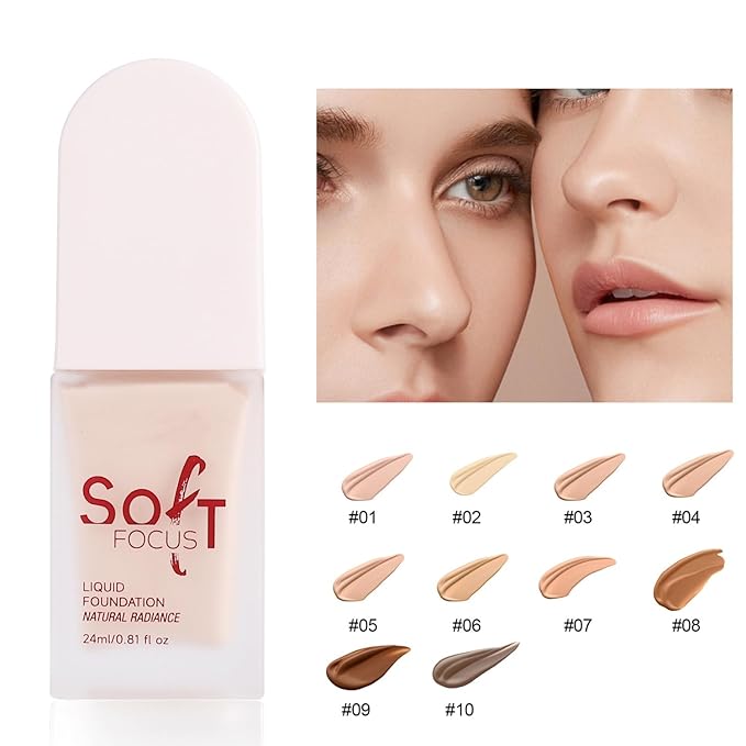 Full Coverage Foundation 10 Colors Natural Lightweight Smooth (Color 05)