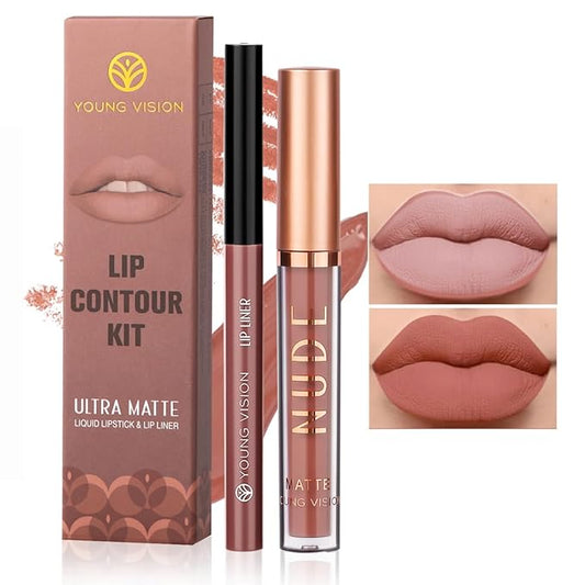 YOUNG VISION Liquid Lipstick & Lip liner Combo