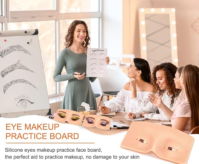Makeup Practice Face Board, 3D Reusable Makeup Mannequin