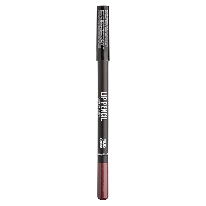 KISS New York Professional Slim Lip Pencil, Creamy Soft Lip Liner, Smooth Long-Lasting Rich Lip Color, Natural Lip Makeup, Water-Resistant Lip Crayon (Coffee)