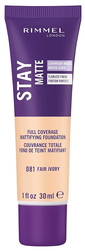 Rimmel London Stay Matte Liquid Mousse - 081 Control, Oil-Free, 1oz