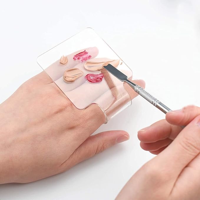 2PCS Clear Acrylic Professional Makeup Palette Handheld Cosmetic