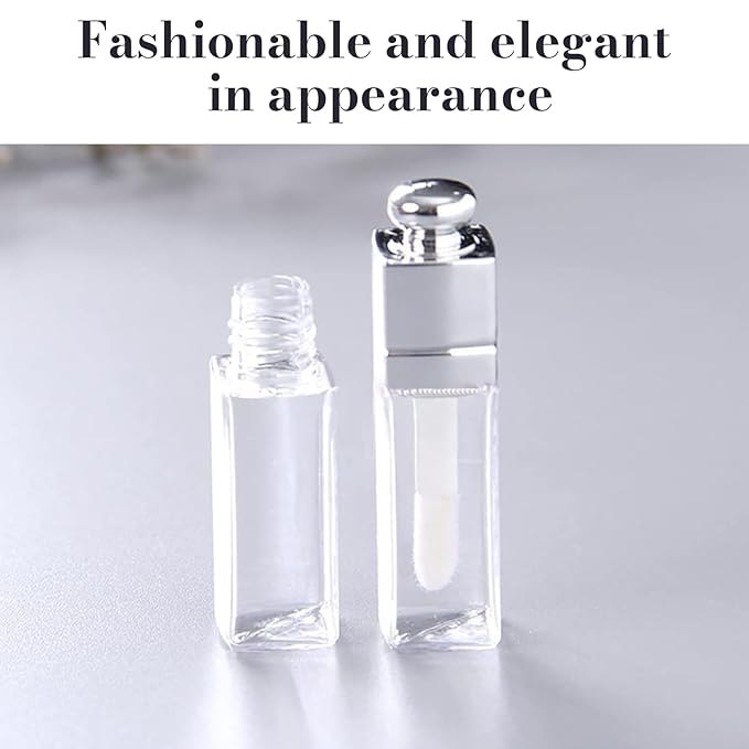 Empty Lip Gloss Tubes Containers Clear Refillable Lip Balm Bottles Transparent Mini Lipstick Containers for DIY Makeup Lip Gloss Makeup