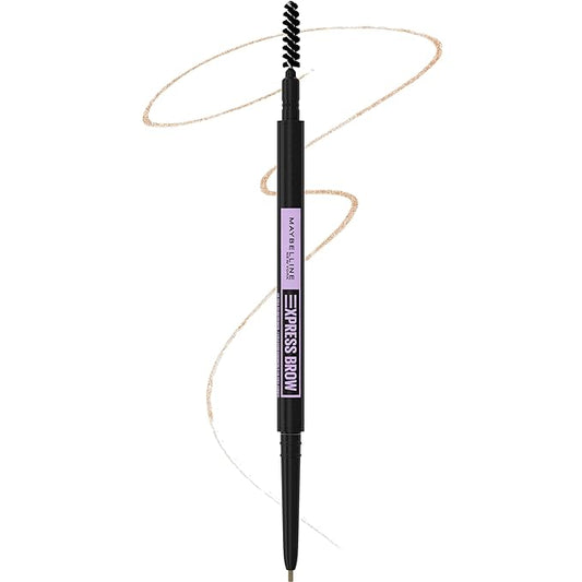Maybelline Brow Ultra Slim Defining Eyebrow Makeup Mechanical Pencil With 1.55 MM Tip And Blending Spoolie For Precisely Defined Eyebrows, Light Blonde, 0.003 oz.
